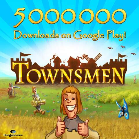 Townsmen reached 5 million downloads on Google Play