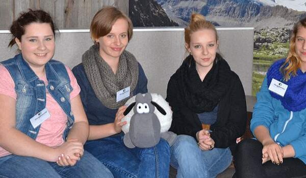 Four girls visited HandyGames to learn more about game development