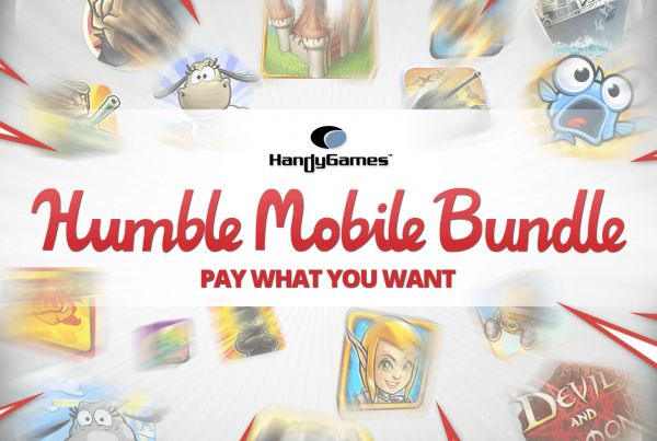 Colorful mobile game icons of the HandyGames Humble Bundle Mega Deal!